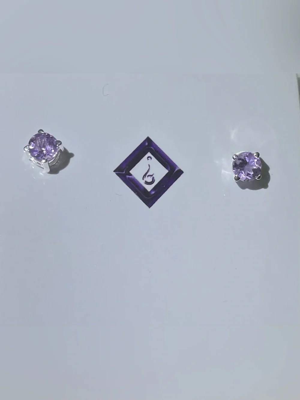 Amethyst stud earrings